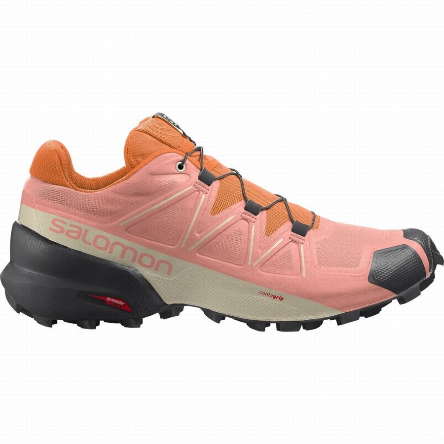 Salomon Speedcross 5 Trailschoenen Dames Roze/Oranje (IJP498YD)